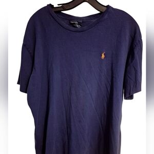 Polo by Ralph Lauren Navy Short-Sleeve Crew Tee with Orange Pony